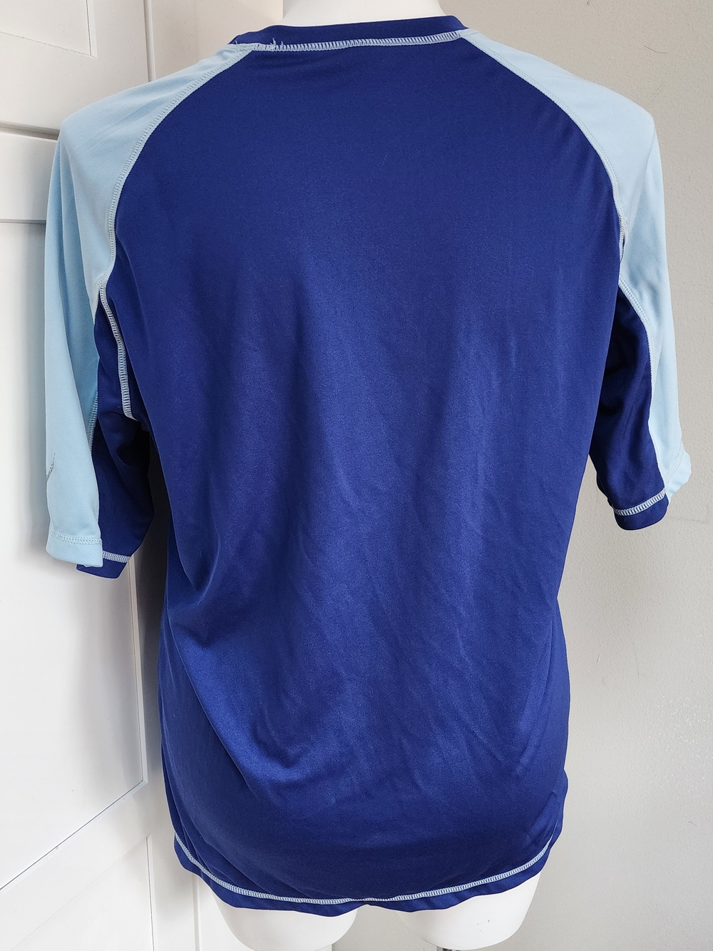 Islander Men's Raglan Sport Shirt in Navy and Light Blue